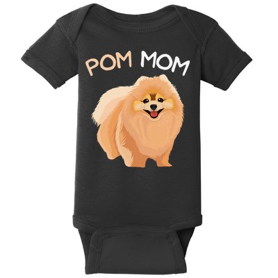 Pomeranian Pom Mom Dog Mama Baby Bodysuit