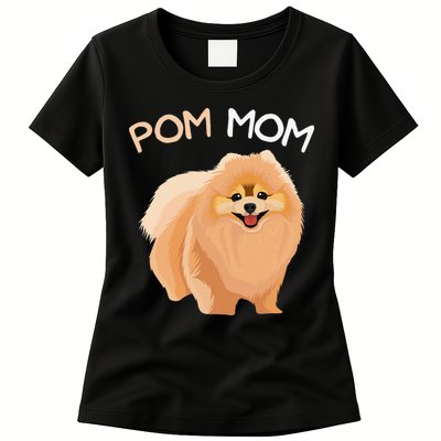Pomeranian Pom Mom Dog Mama Womens T-Shirt