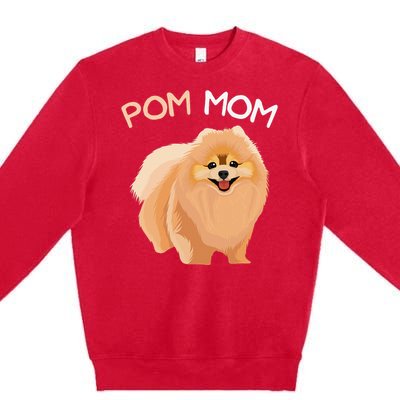 Pomeranian Pom Mom Dog Mama Premium Crewneck Sweatshirt