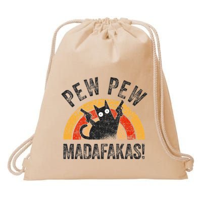 Pew Pew Madafakas Cats Tops Summer Pyjamas Pew Pew Cat Drawstring Bag