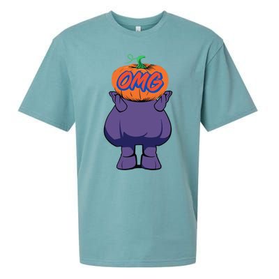 Playoff Pumpkin New York Omg Funny Pumpkin Face Sueded Cloud Jersey T-Shirt