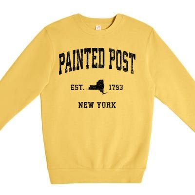 Painted Post New York Ny Vintage Premium Crewneck Sweatshirt