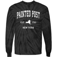 Painted Post New York Ny Vintage Tie-Dye Long Sleeve Shirt