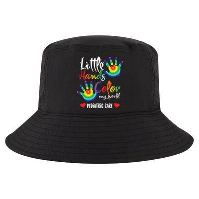 Pediatric Pediatrician Nurse Little Hands Color My World Cool Comfort Performance Bucket Hat