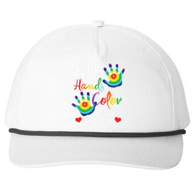 Pediatric Pediatrician Nurse Little Hands Color My World Snapback Five-Panel Rope Hat