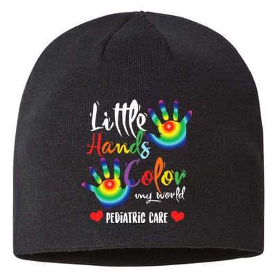 Pediatric Pediatrician Nurse Little Hands Color My World Sustainable Beanie