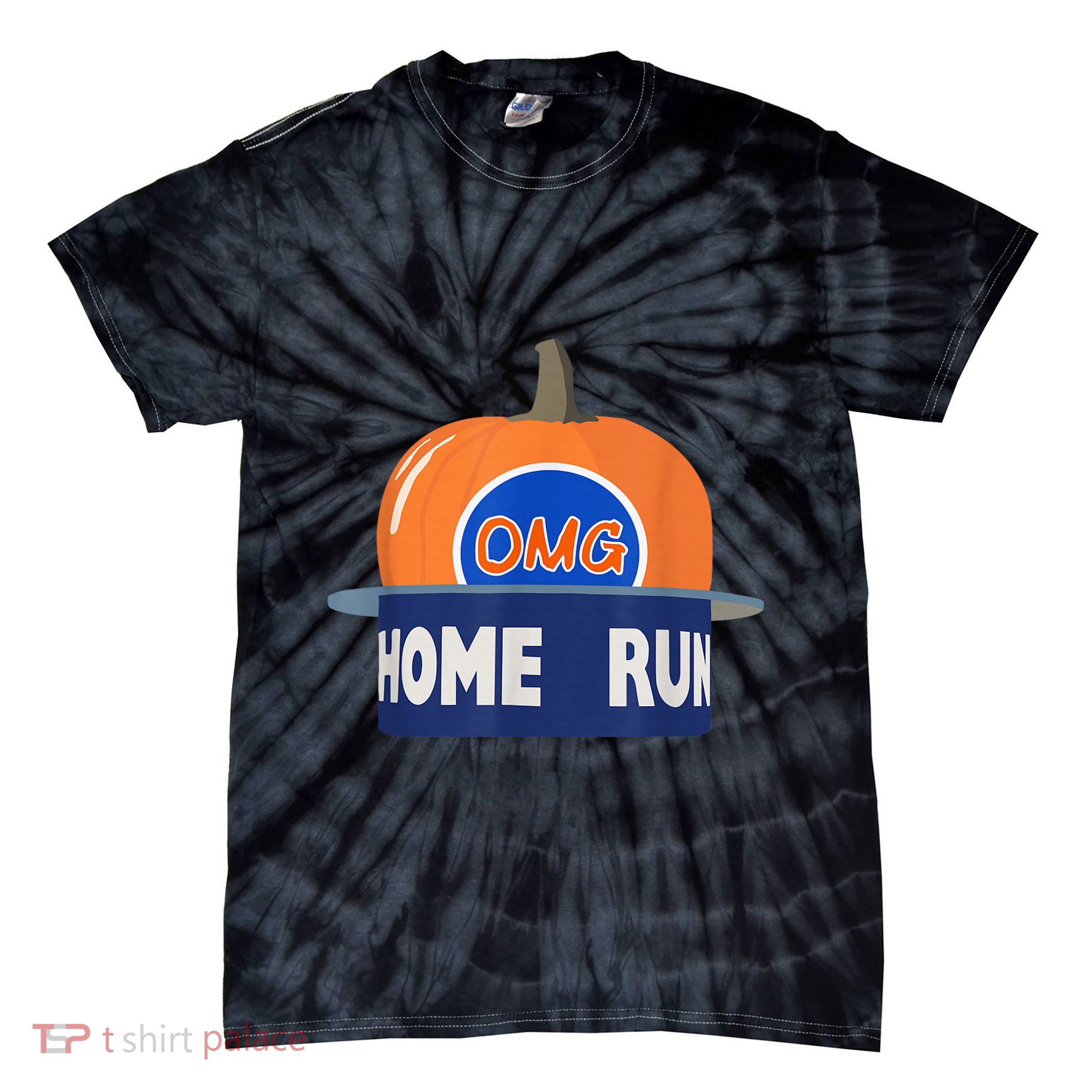 Playoff Pumpkin New York Omg Funny Pumpkin Hat Home Run Tie-Dye T-Shirt