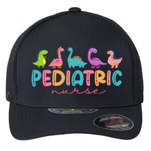 Picu Pediatric Nurse Dinosaurs Peds Nurse Crew Appreciation Flexfit Unipanel Trucker Cap