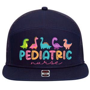 Picu Pediatric Nurse Dinosaurs Peds Nurse Crew Appreciation 7 Panel Mesh Trucker Snapback Hat