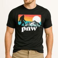 Pnw Pacific Northwest Bigfoot Mountains Retro 80s Graphic Cooling Performance Crew T-Shirt