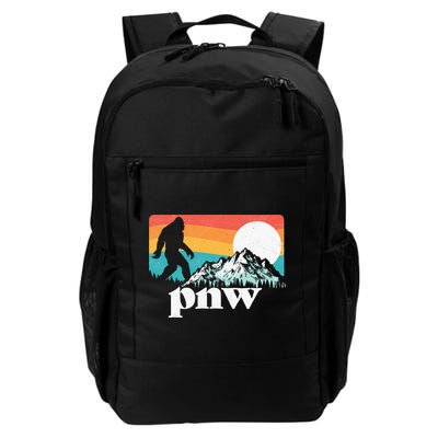 Pnw Pacific Northwest Bigfoot Mountains Retro 80s Graphic Backpack