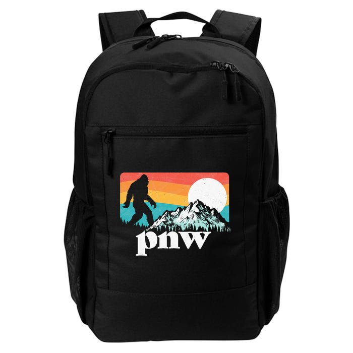 Pnw Pacific Northwest Bigfoot Mountains Retro 80s Graphic Backpack