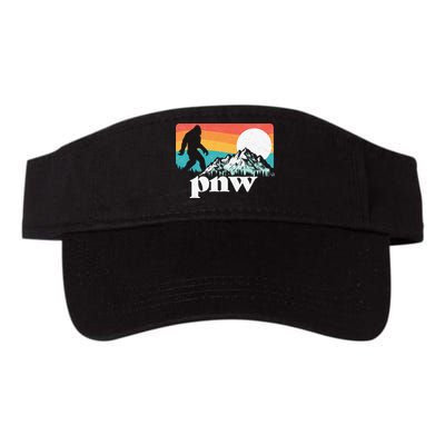 Pnw Pacific Northwest Bigfoot Mountains Retro 80s Graphic Visor