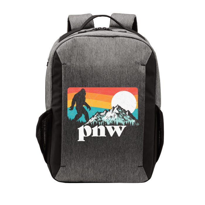 Pnw Pacific Northwest Bigfoot Mountains Retro 80s Graphic Vector Backpack