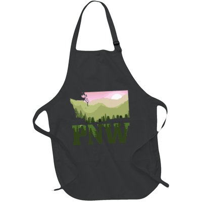 Pnw Pacific Northwest Mountains Idaho Oregon Washington Full-Length Apron With Pockets