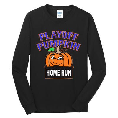 Playoff Pumpkin New York Omg With Smiling Pumpkin Face Tall Long Sleeve T-Shirt