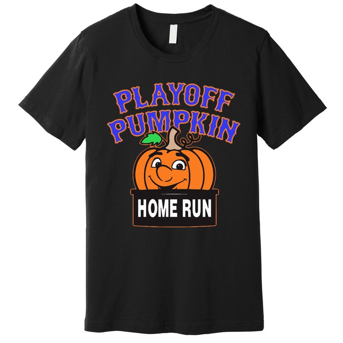 Playoff Pumpkin New York Omg With Smiling Pumpkin Face Premium T-Shirt