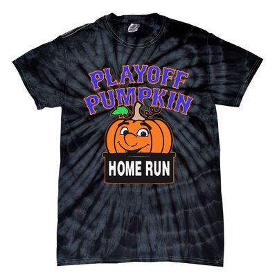 Playoff Pumpkin New York Omg With Smiling Pumpkin Face Tie-Dye T-Shirt