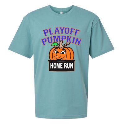 Playoff Pumpkin New York Omg With Smiling Pumpkin Face Sueded Cloud Jersey T-Shirt