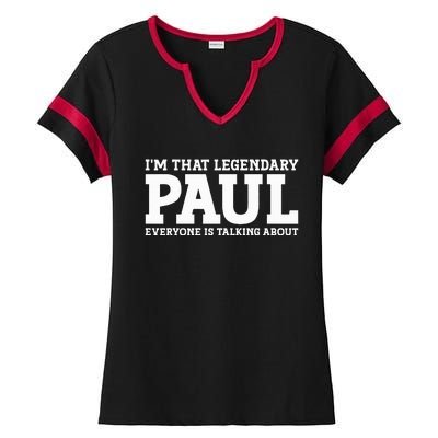 Paul Personal Name Funny Paul Ladies Halftime Notch Neck Tee