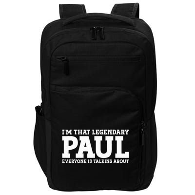 Paul Personal Name Funny Paul Impact Tech Backpack