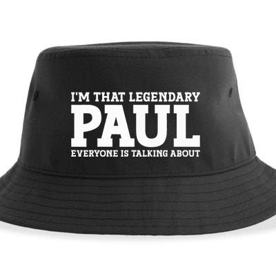 Paul Personal Name Funny Paul Sustainable Bucket Hat