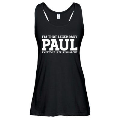 Paul Personal Name Funny Paul Ladies Essential Flowy Tank