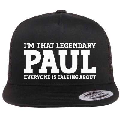 Paul Personal Name Funny Paul Flatbill Hat