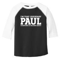 Paul Personal Name Funny Paul Toddler Fine Jersey T-Shirt