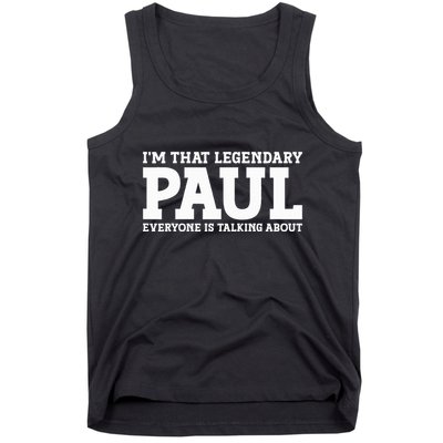 Paul Personal Name Funny Paul Tank Top
