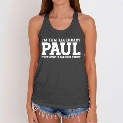 Paul Personal Name Funny Paul Women's Knotted Racerback Tank