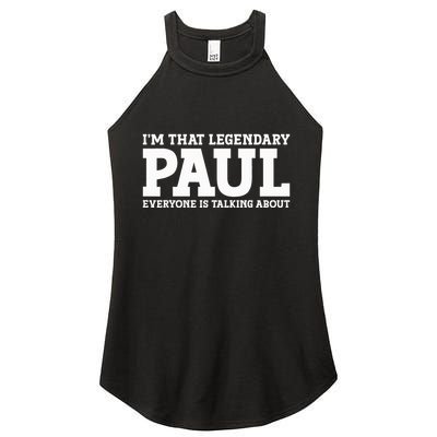 Paul Personal Name Funny Paul Women's Perfect Tri Rocker Tank