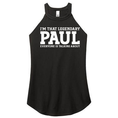 Paul Personal Name Funny Paul Women's Perfect Tri Rocker Tank