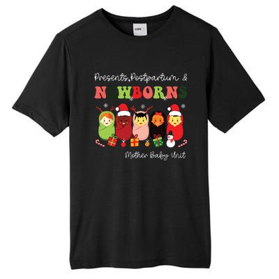 Presents Postpartum Newborns Mother Baby Nurse Christmas Tall Fusion ChromaSoft Performance T-Shirt