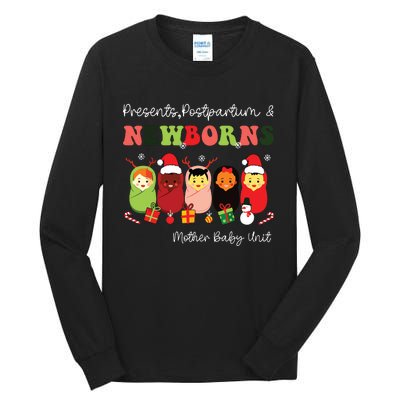 Presents Postpartum Newborns Mother Baby Nurse Christmas Tall Long Sleeve T-Shirt