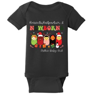 Presents Postpartum Newborns Mother Baby Nurse Christmas Baby Bodysuit