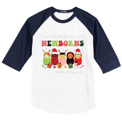 Presents Postpartum Newborns Mother Baby Nurse Christmas Baseball Sleeve Shirt