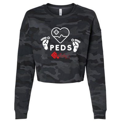 Pediatrics Peds Nurse Gift Cropped Pullover Crew