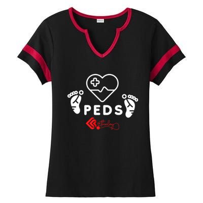 Pediatrics Peds Nurse Gift Ladies Halftime Notch Neck Tee