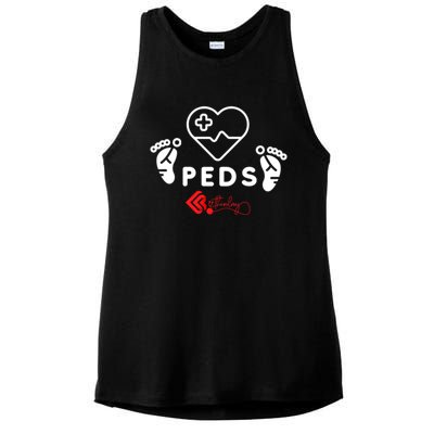 Pediatrics Peds Nurse Gift Ladies PosiCharge Tri-Blend Wicking Tank