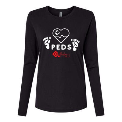 Pediatrics Peds Nurse Gift Womens Cotton Relaxed Long Sleeve T-Shirt