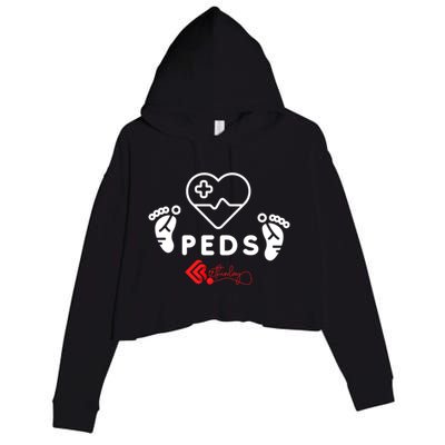 Pediatrics Peds Nurse Gift Crop Fleece Hoodie