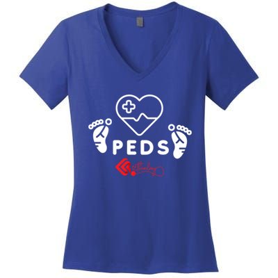 Pediatrics Peds Nurse Gift Women's V-Neck T-Shirt