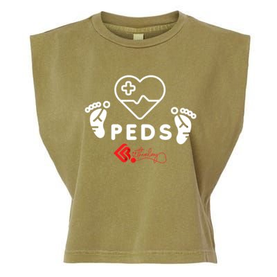 Pediatrics Peds Nurse Gift Garment-Dyed Women's Muscle Tee