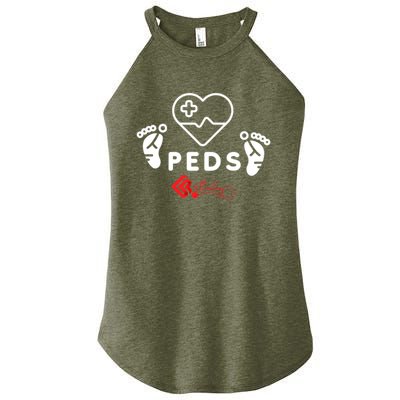 Pediatrics Peds Nurse Gift Women's Perfect Tri Rocker Tank