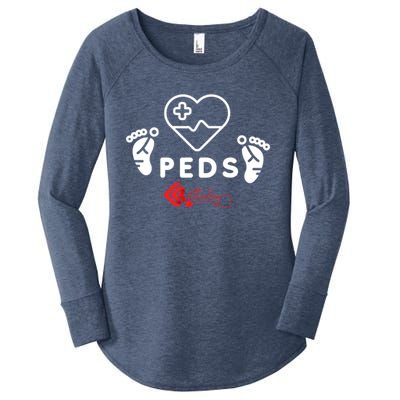 Pediatrics Peds Nurse Gift Women's Perfect Tri Tunic Long Sleeve Shirt