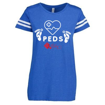 Pediatrics Peds Nurse Gift Enza Ladies Jersey Football T-Shirt