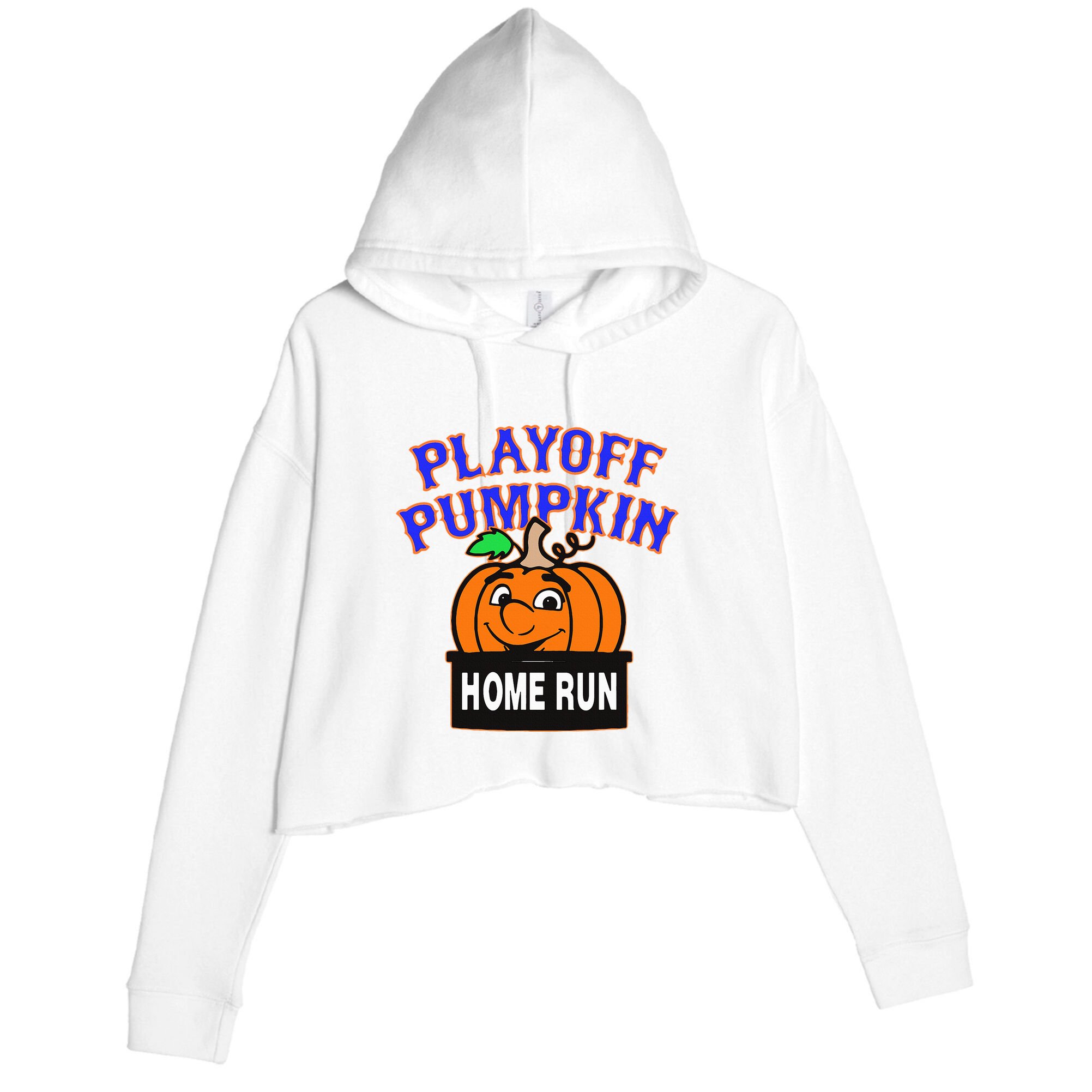 Playoff Pumpkin New York Omg Crop Fleece Hoodie