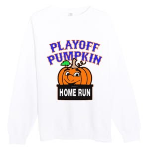 Playoff Pumpkin New York Omg Premium Crewneck Sweatshirt