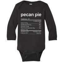 Pecan Pie Nutritional Facts Baby Long Sleeve Bodysuit